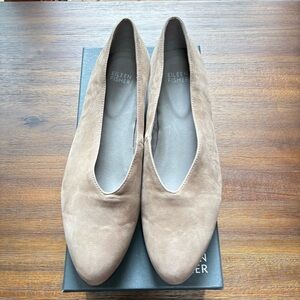 Eileen Fisher Tan Suede Elegant Ballet Flats Sz 9